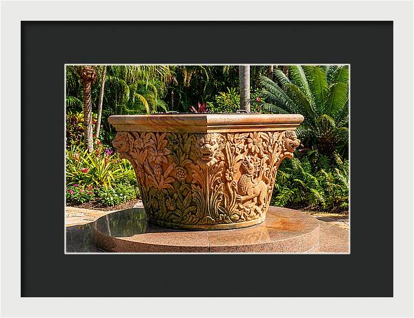 Stone Wellhead With Intricate Carvings