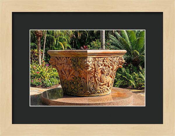 Stone Wellhead With Intricate Carvings