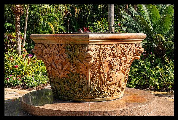 Stone Wellhead With Intricate Carvings