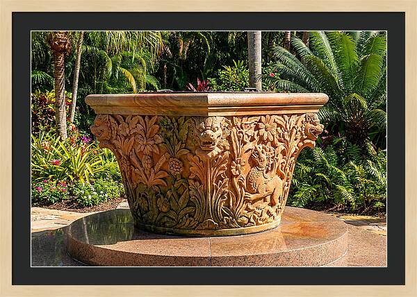 Stone Wellhead With Intricate Carvings