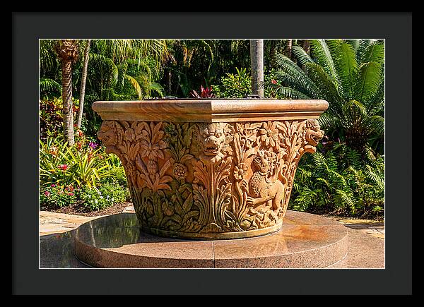 Stone Wellhead With Intricate Carvings
