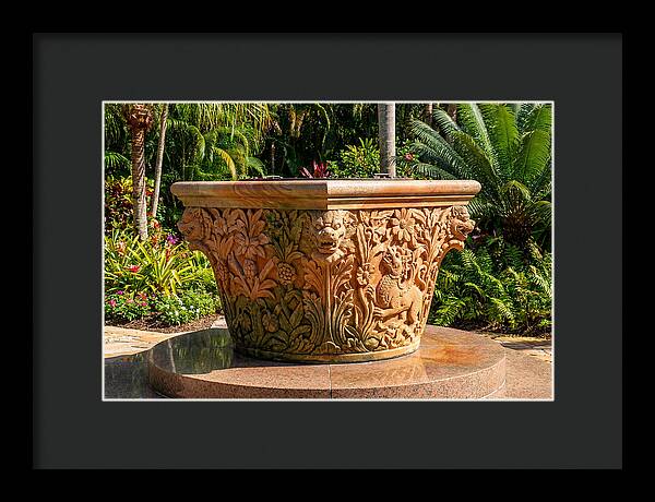 Stone Wellhead With Intricate Carvings