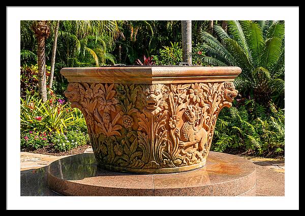 Stone Wellhead With Intricate Carvings