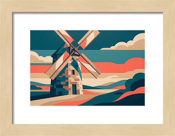 Stone Windmill At Dusk