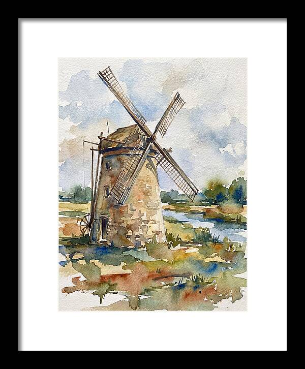 Stone Windmill By The Water