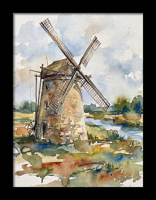 Stone Windmill By The Water