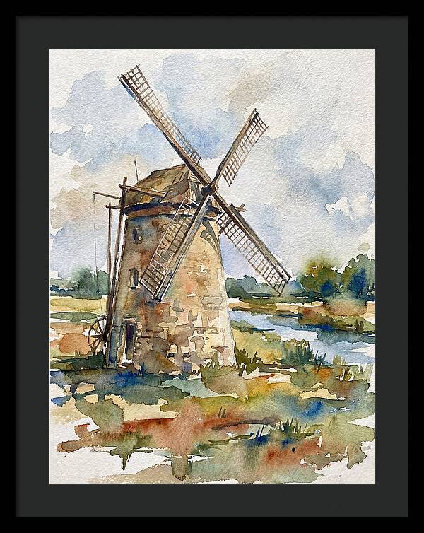 Stone Windmill By The Water