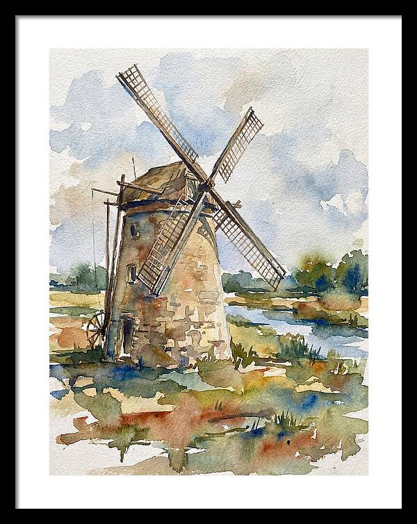 Stone Windmill By The Water