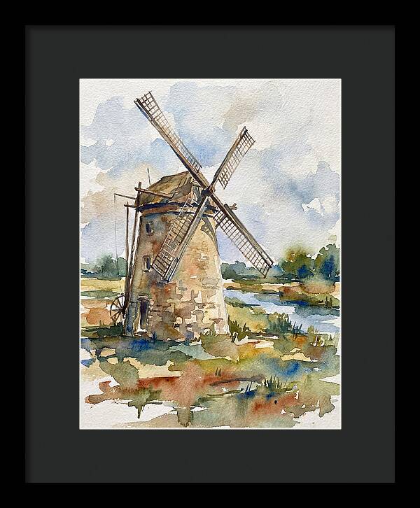 Stone Windmill By The Water