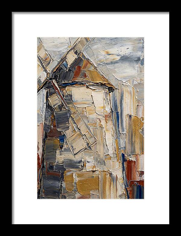 Stone Windmill In Palette Knife Style