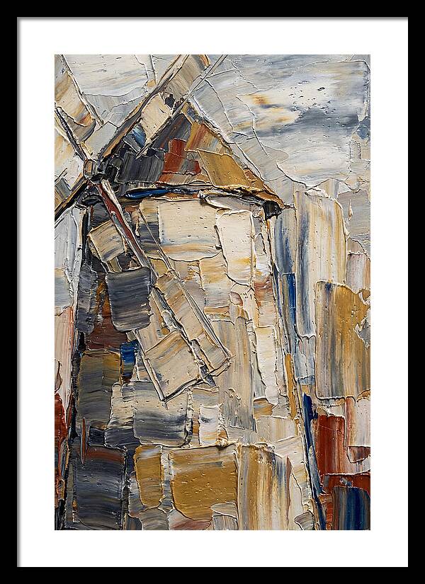 Stone Windmill In Palette Knife Style