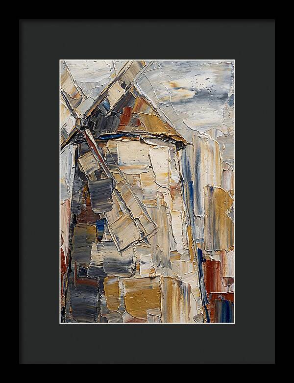 Stone Windmill In Palette Knife Style