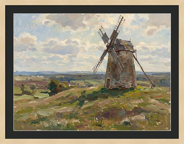 Stone Windmill Under Cloudy Skies