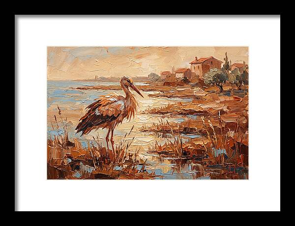 Stork By The Mediterranean Shore