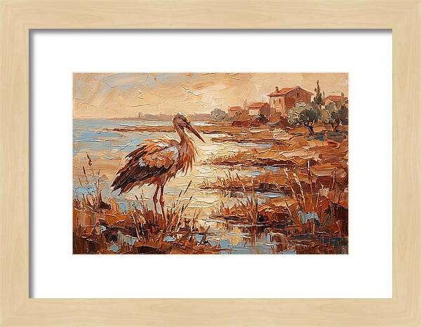 Stork By The Mediterranean Shore