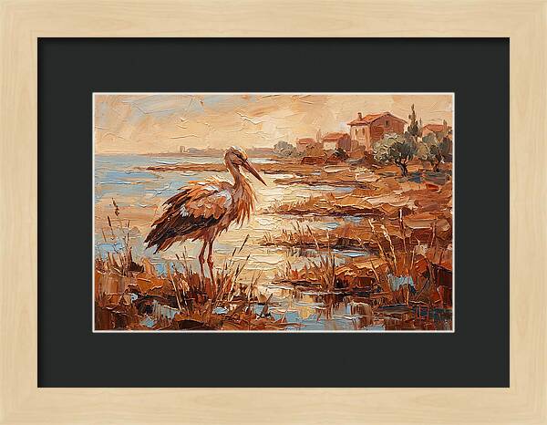 Stork By The Mediterranean Shore