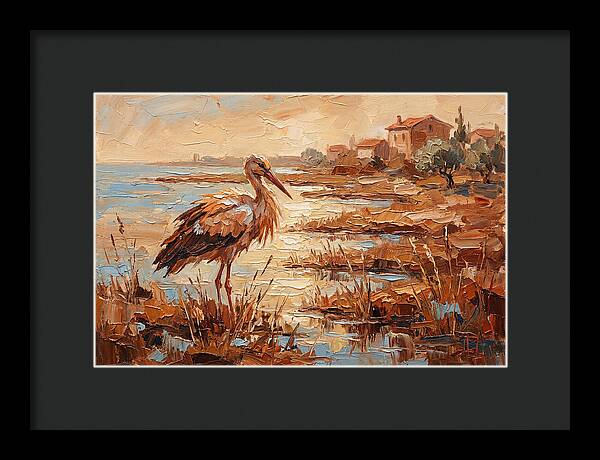Stork By The Mediterranean Shore
