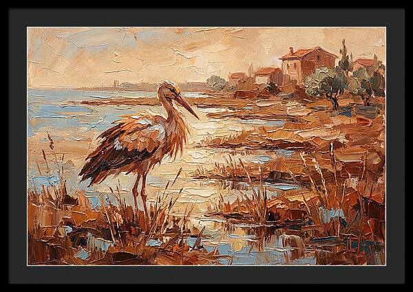 Stork By The Mediterranean Shore