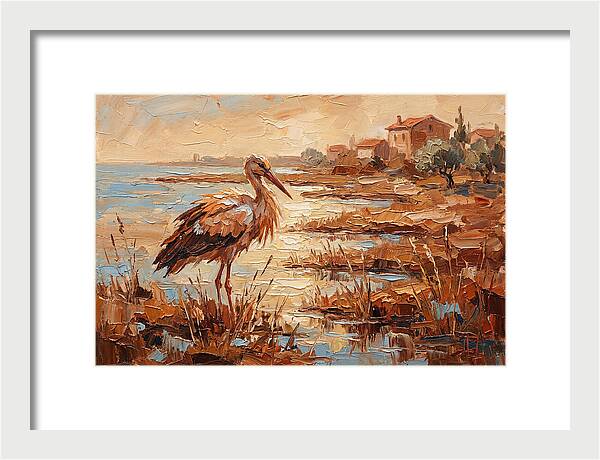 Stork By The Mediterranean Shore