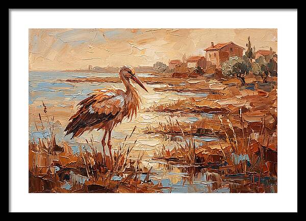 Stork By The Mediterranean Shore
