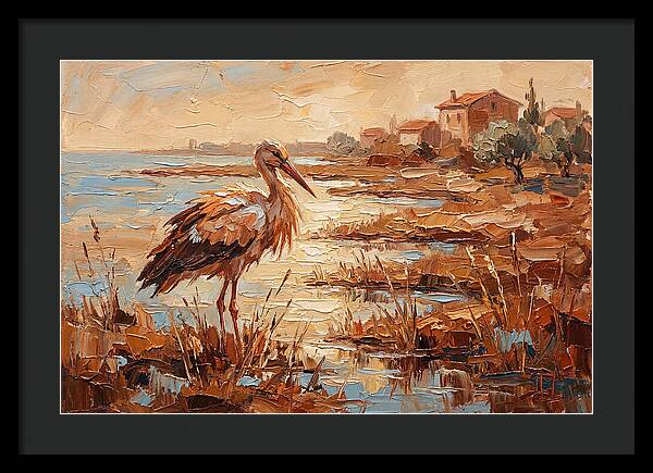 Stork By The Mediterranean Shore