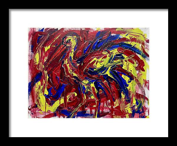 Stork In Bold Colors