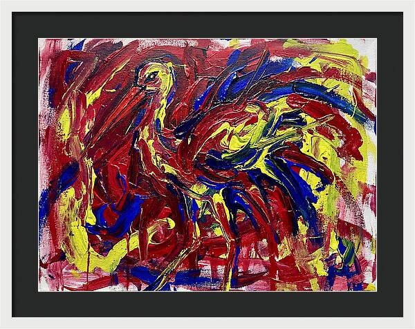 Stork In Bold Colors