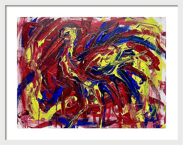 Stork In Bold Colors