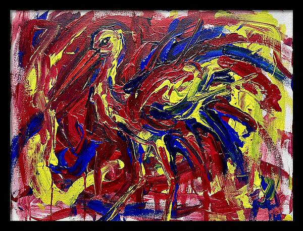 Stork In Bold Colors