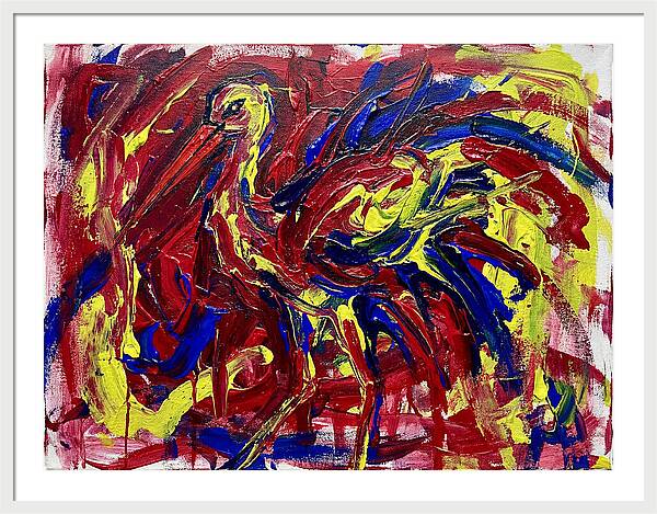 Stork In Bold Colors