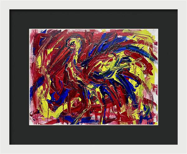Stork In Bold Colors