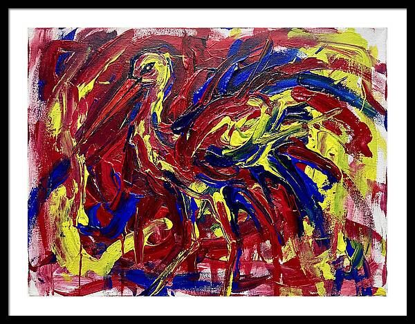 Stork In Bold Colors