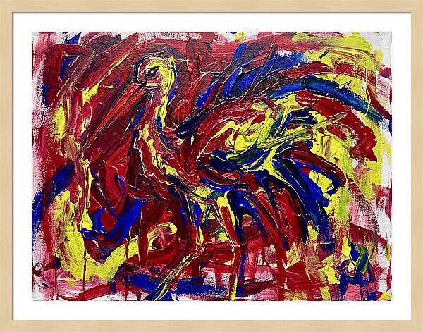 Stork In Bold Colors