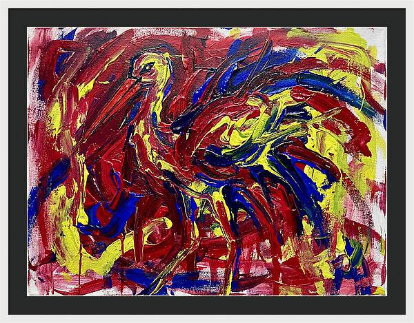 Stork In Bold Colors