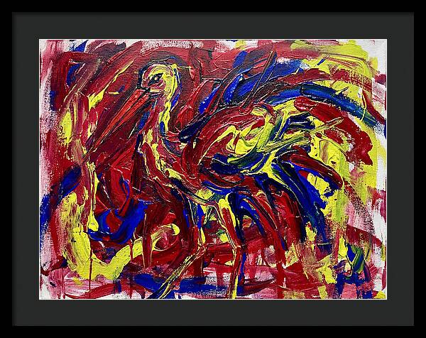 Stork In Bold Colors