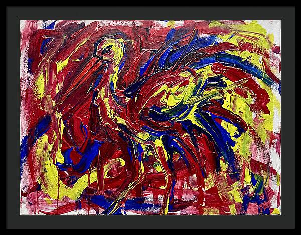Stork In Bold Colors