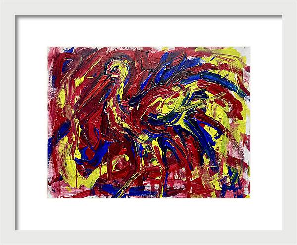 Stork In Bold Colors
