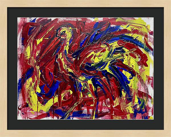Stork In Bold Colors