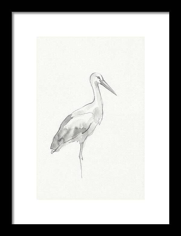 Stork In Minimalist Style