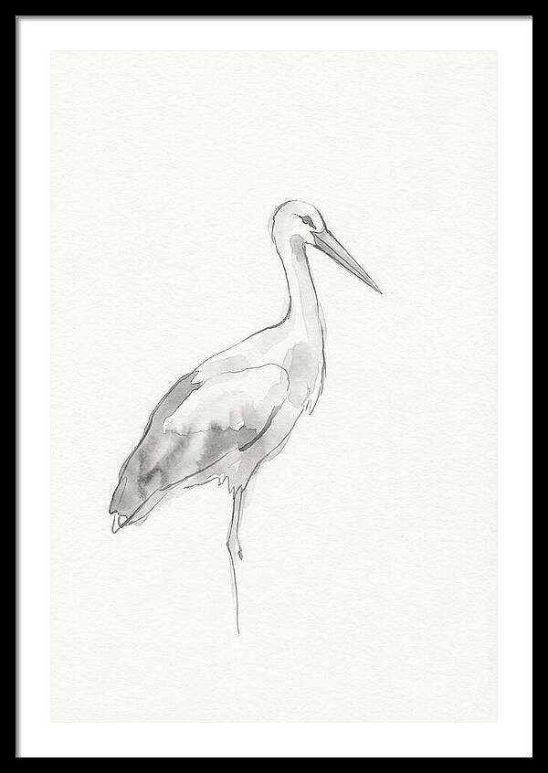 Stork In Minimalist Style
