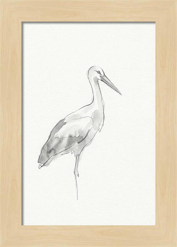 Stork In Minimalist Style