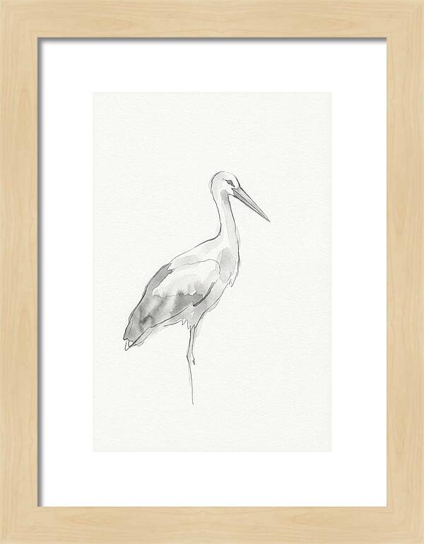 Stork In Minimalist Style