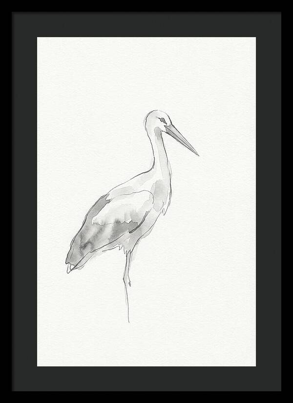 Stork In Minimalist Style