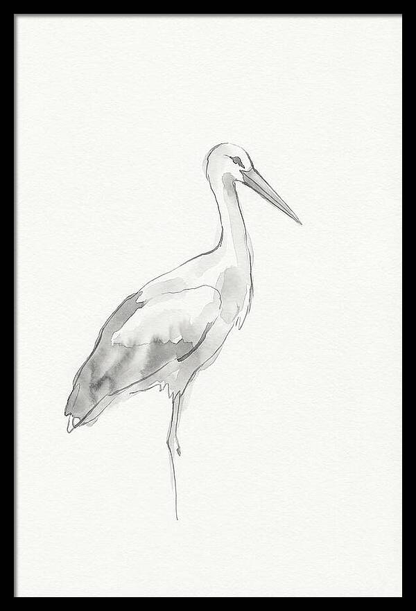 Stork In Minimalist Style