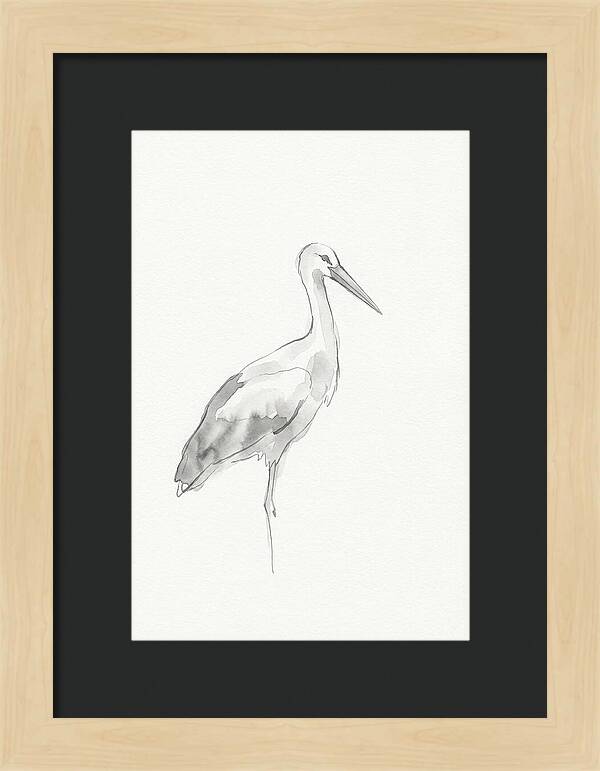 Stork In Minimalist Style
