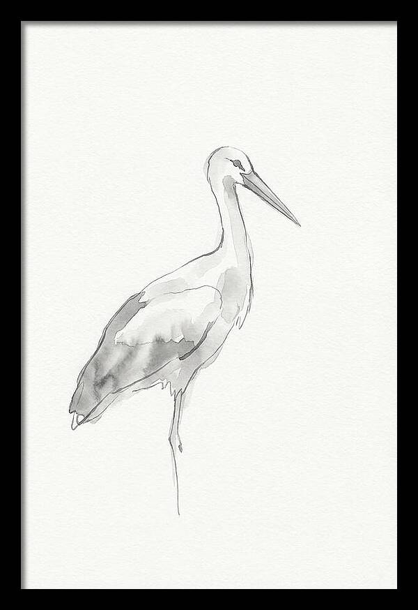Stork In Minimalist Style