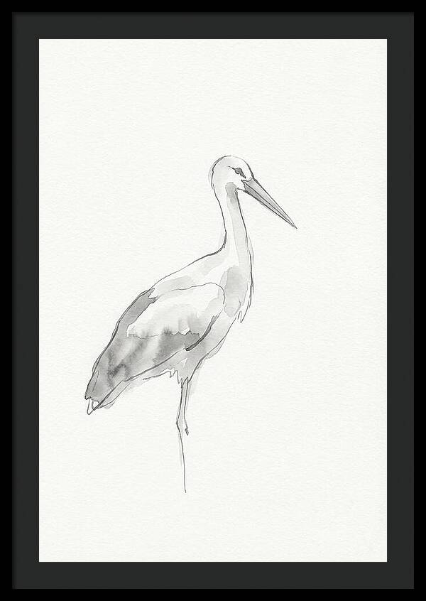 Stork In Minimalist Style