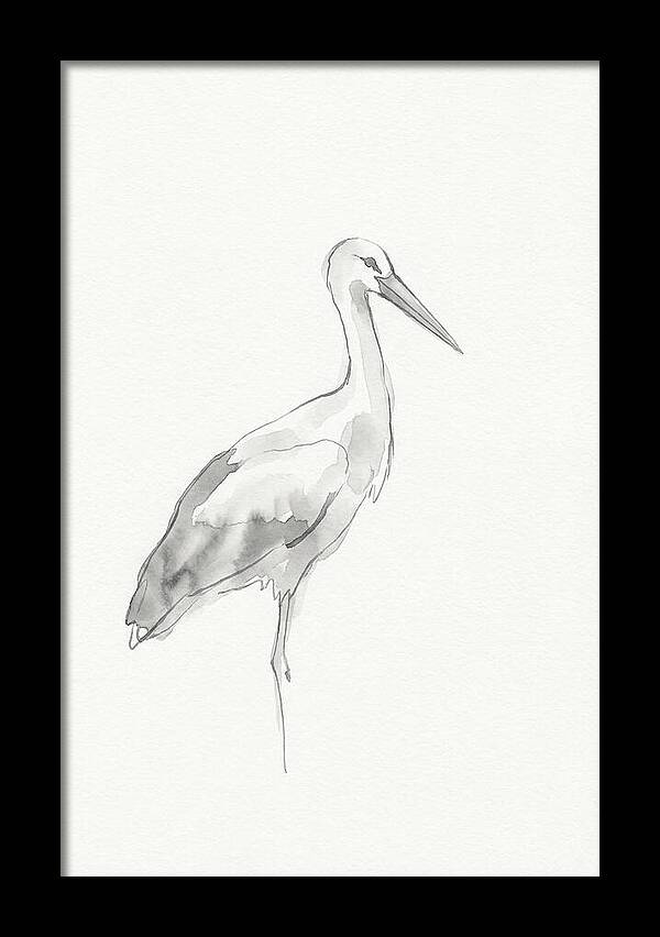 Stork In Minimalist Style