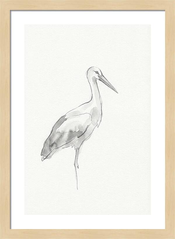 Stork In Minimalist Style