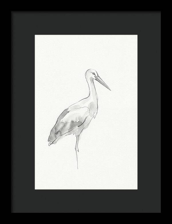 Stork In Minimalist Style